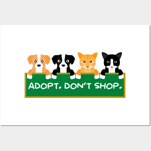 Adopt Don't Shop Wall Art by inotyler